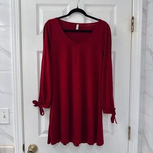 Goofy Long Sleeve Dress with Tie Cuffs